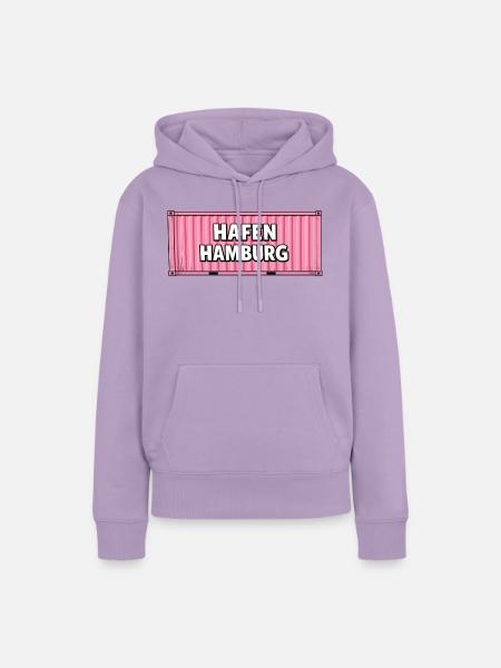 Hafen Hamburg Pink Container - Frauen Premium Bio Hoodie - Lavendel