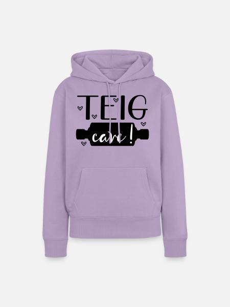 Sprüche Backen Teigrolle - Frauen Premium Bio Hoodie - Lavendel