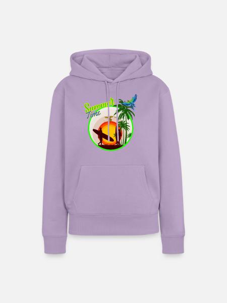 Sommerzeit - Frauen Premium Bio Hoodie - Lavendel