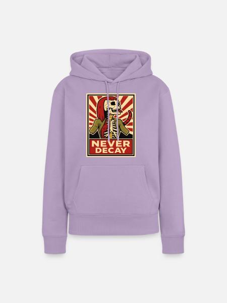 Never Decay Skelet Punk  - Frauen Premium Bio Hoodie - Lavendel