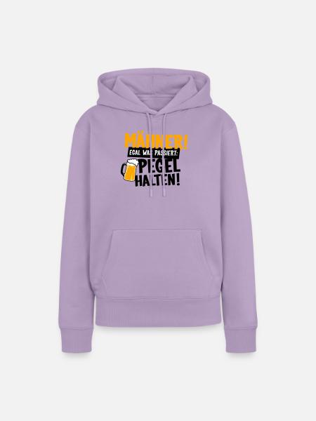 Männer Pegel halten - Frauen Premium Bio Hoodie - Lavendel