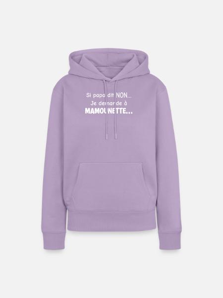 Mamounette Komplizin - Humor Mama - Frauen Premium Bio Hoodie - Lavendel