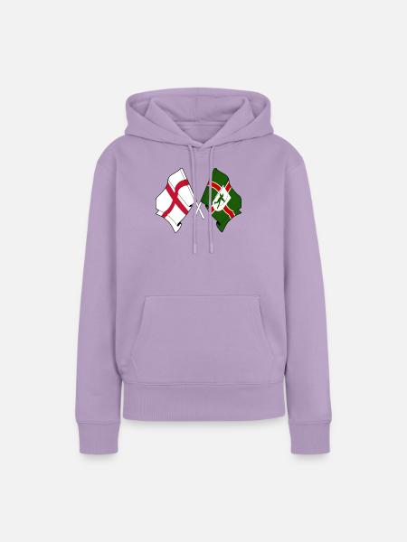 Nottinghamshire × England-Flaggen - Frauen Premium Bio Hoodie - Lavendel
