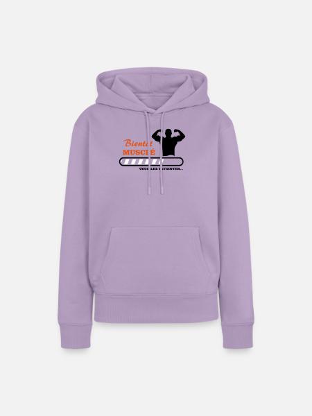 bald muskulös - Frauen Premium Bio Hoodie - Lavendel