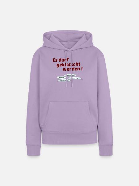 darf geklatscht werden - Frauen Premium Bio Hoodie - Lavendel