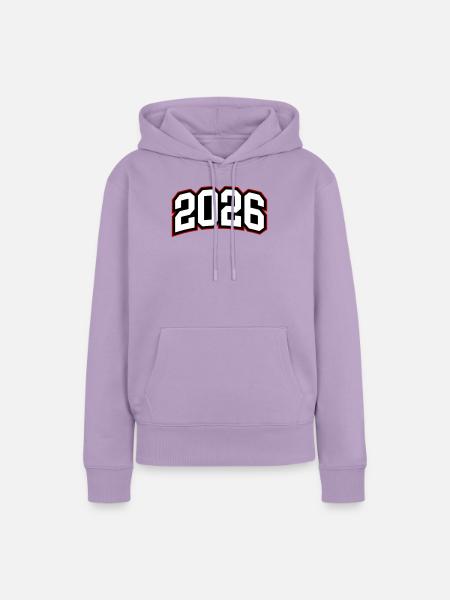 2026 Jahr - Frauen Premium Bio Hoodie - Lavendel