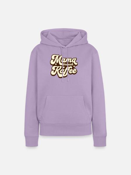 Mama brauch Kaffee - Frauen Premium Bio Hoodie - Lavendel