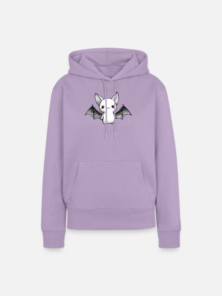 Kawaii-Fledermaus voller Zärtlichkeit - Frauen Premium Bio Hoodie - Lavendel