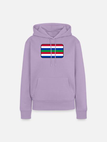 Schier-Flaggenlogo – Inselkleidung - Frauen Premium Bio Hoodie - Lavendel