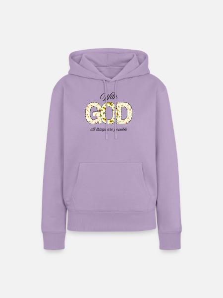GOD - Frauen Premium Bio Hoodie - Lavendel