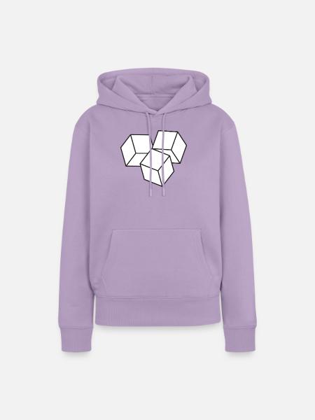 Isometrische Würfelgeometrie - Frauen Premium Bio Hoodie - Lavendel