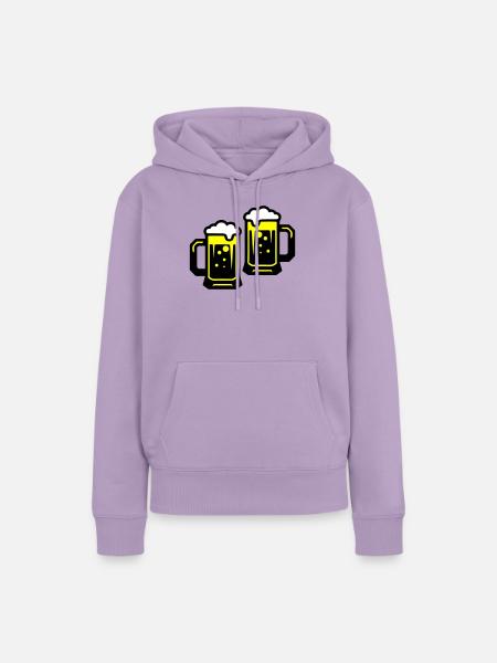 Bier Prost Symbol - Frauen Premium Bio Hoodie - Lavendel