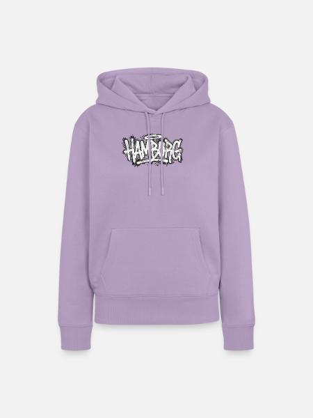 Hamburg Graffiti Oldschool Hip Hop - Frauen Premium Bio Hoodie - Lavendel