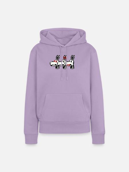 Drei knochen Esel - Frauen Premium Bio Hoodie - Lavendel