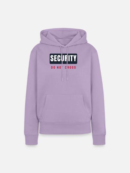Security Schriftzug Balken - Sicherheitsdienst - Frauen Premium Bio Hoodie - Lavendel