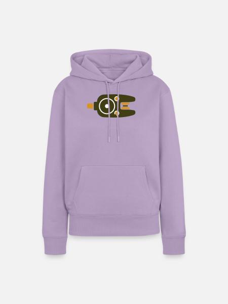 Bissanzeiger Angel Icon - Frauen Premium Bio Hoodie - Lavendel