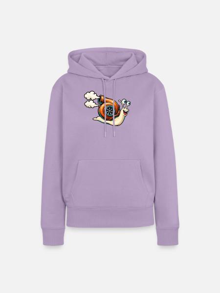 Turbo-Schnecken-Zeichentrickmotor - Frauen Premium Bio Hoodie - Lavendel