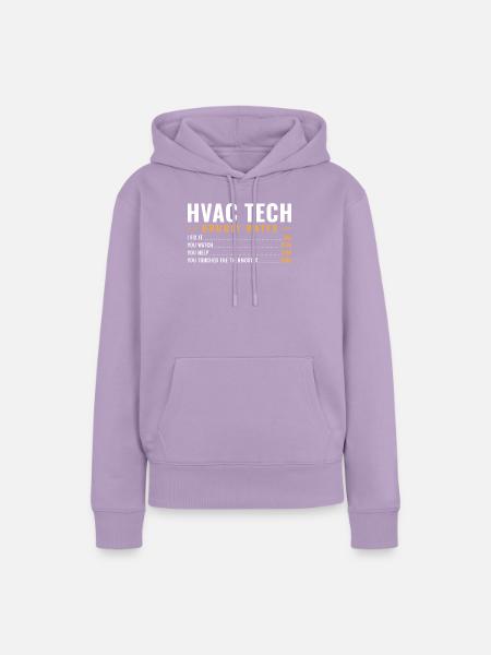 HVAC Tech Stundensätze berührten Thermostat - Frauen Premium Bio Hoodie - Lavendel