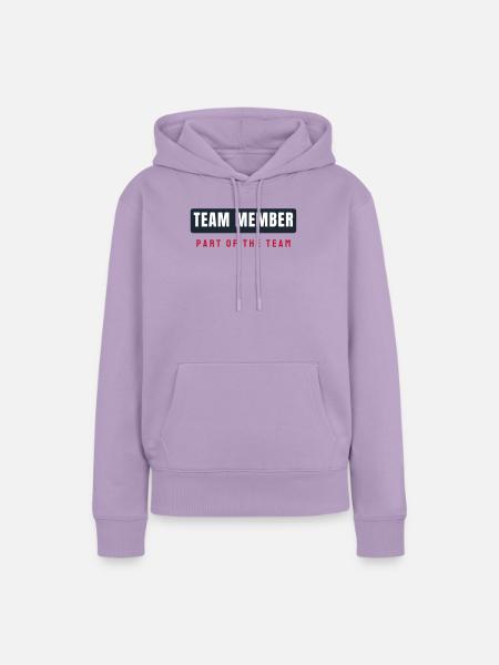 Team Member Schriftzug Balken - Teammitglied - Frauen Premium Bio Hoodie - Lavendel