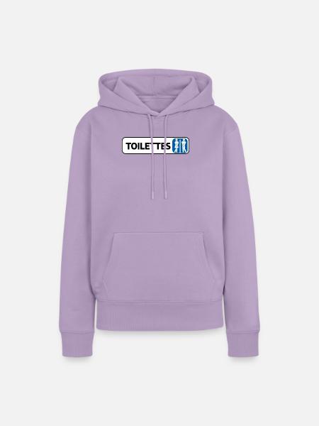 Männliches weibliches WC-Panel - Frauen Premium Bio Hoodie - Lavendel
