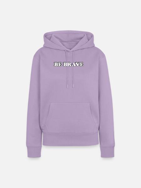 Sei mutig - Frauen Premium Bio Hoodie - Lavendel