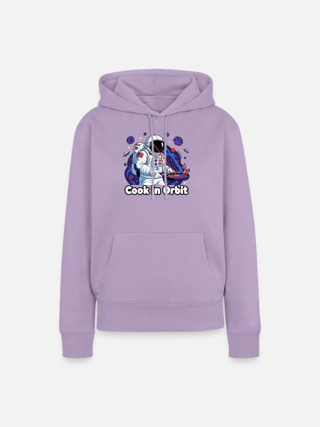 Koch im Orbit Astronaut - Frauen Premium Bio Hoodie - Lavendel