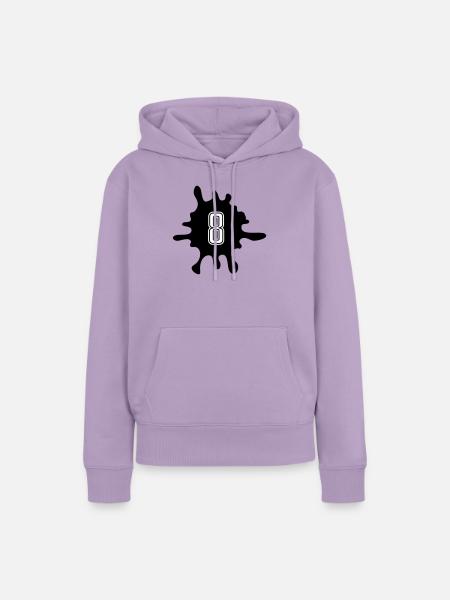 Klecks 8 Zahl - Frauen Premium Bio Hoodie - Lavendel