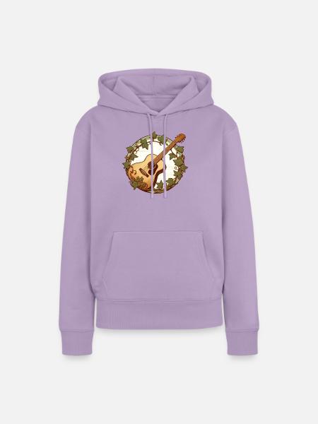 Gitarre im Ivy Circle - Frauen Premium Bio Hoodie - Lavendel