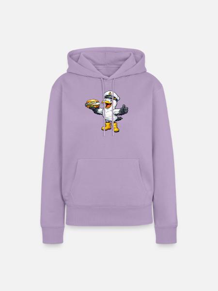 Lachende Möwe - Frauen Premium Bio Hoodie - Lavendel
