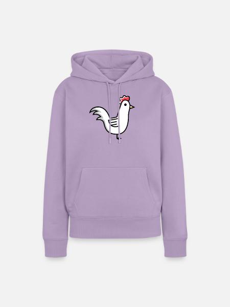 Hahn Tier - Frauen Premium Bio Hoodie - Lavendel