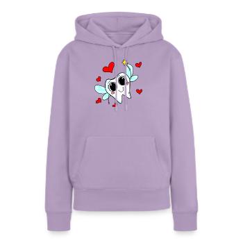 Märchenhafte Zahn-Motivillustration - Frauen Premium Bio Hoodie - Lavendel - Vorne - AI Model Female 172 light (172cm)