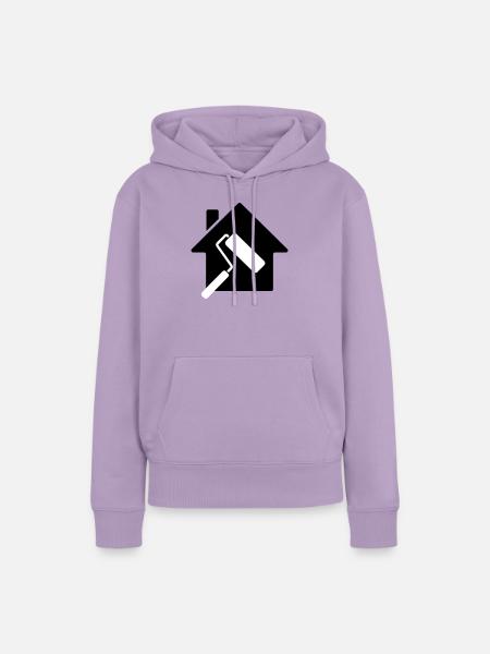 Maler Haus Farbrolle Motiv - Frauen Premium Bio Hoodie - Lavendel