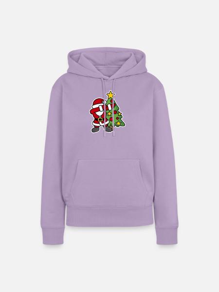 Dabbin' around the Christmas tree - Frauen Premium Bio Hoodie - Lavendel
