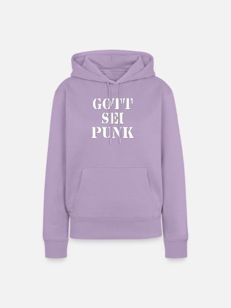 GOTT SEI PUNK! - Frauen Premium Bio Hoodie - Lavendel