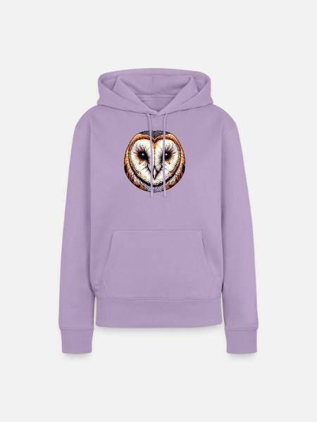 Schleiereule - Frauen Premium Bio Hoodie - Lavendel
