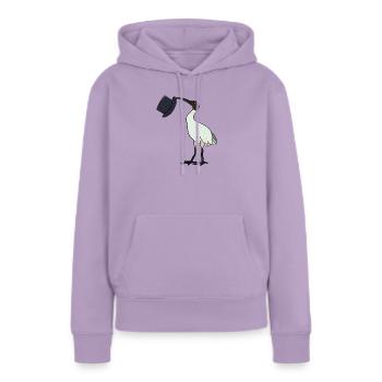 Ein Gentleman-Vintage Bin Chicken - Frauen Premium Bio Hoodie - Lavendel - Vorne - AI Model Female 172 light (172cm)