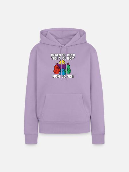 "Bist du sicher?" – Sind Sie nicht. - Frauen Premium Bio Hoodie - Lavendel