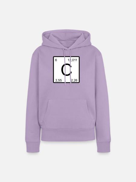 Kohlenstoff Symbol C - Frauen Premium Bio Hoodie - Lavendel