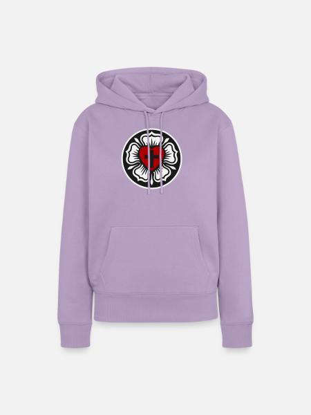 Lutherische Rose - Frauen Premium Bio Hoodie - Lavendel