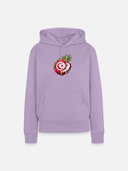 Tunesisches Fruchtherzmuster - Frauen Premium Bio Hoodie - Lavendel