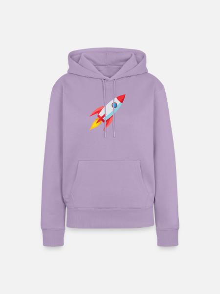 Rakete - Frauen Premium Bio Hoodie - Lavendel