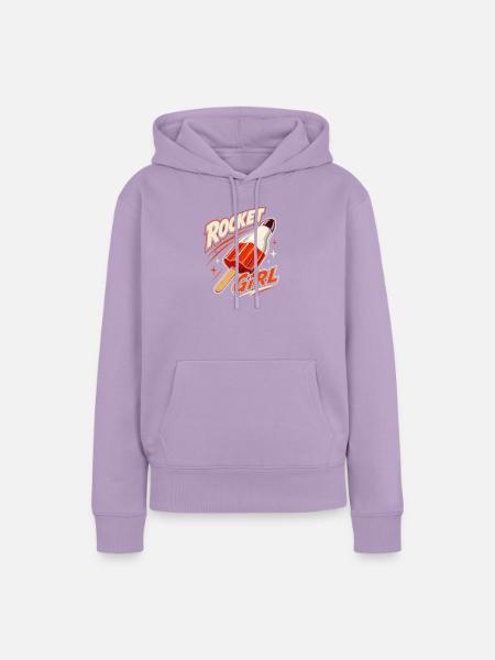Rocket Girl Eispop Retro - Frauen Premium Bio Hoodie - Lavendel