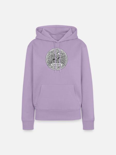 Schweden Moose Typografie - Frauen Premium Bio Hoodie - Lavendel