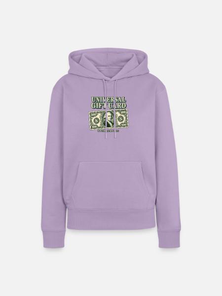 Universelle Geschenkkarte ohne Ablaufdatum - Frauen Premium Bio Hoodie - Lavendel
