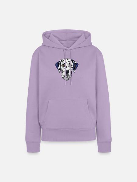 Dalmatinerkopf - Frauen Premium Bio Hoodie - Lavendel