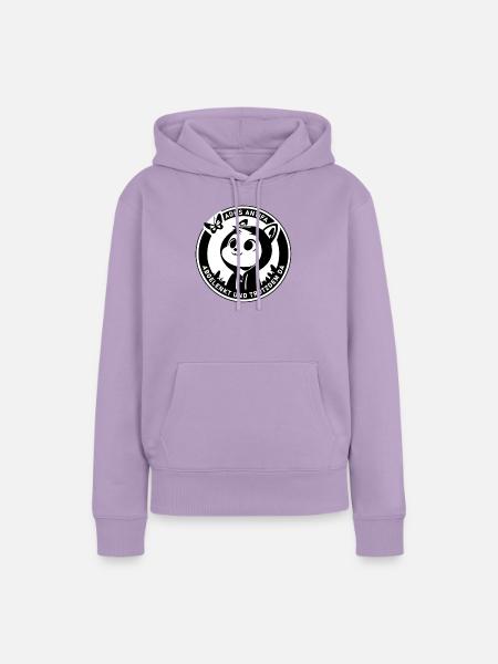 Abgelenkt und trotzdem da -ADHS Antifa - Frauen Premium Bio Hoodie - Lavendel