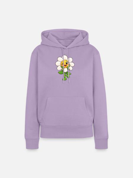 Zwinkernder Daisy-Sonnenstrahl - Frauen Premium Bio Hoodie - Lavendel