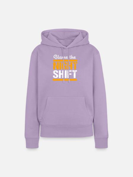 Nachtschicht - Frauen Premium Bio Hoodie - Lavendel