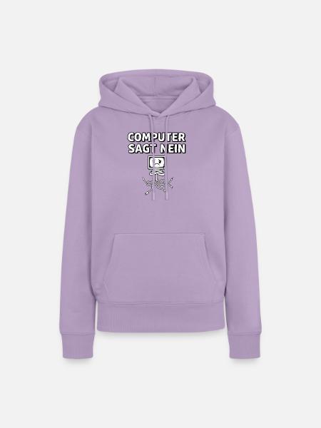 Computer Sagt Nein - Frauen Premium Bio Hoodie - Lavendel