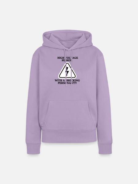 Blitzwarnung Dreieckszeichen - Frauen Premium Bio Hoodie - Lavendel